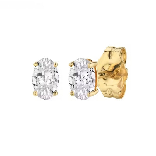 Oval Solitaire Studs