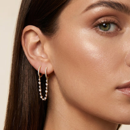 Crystal Double Hoop Chain