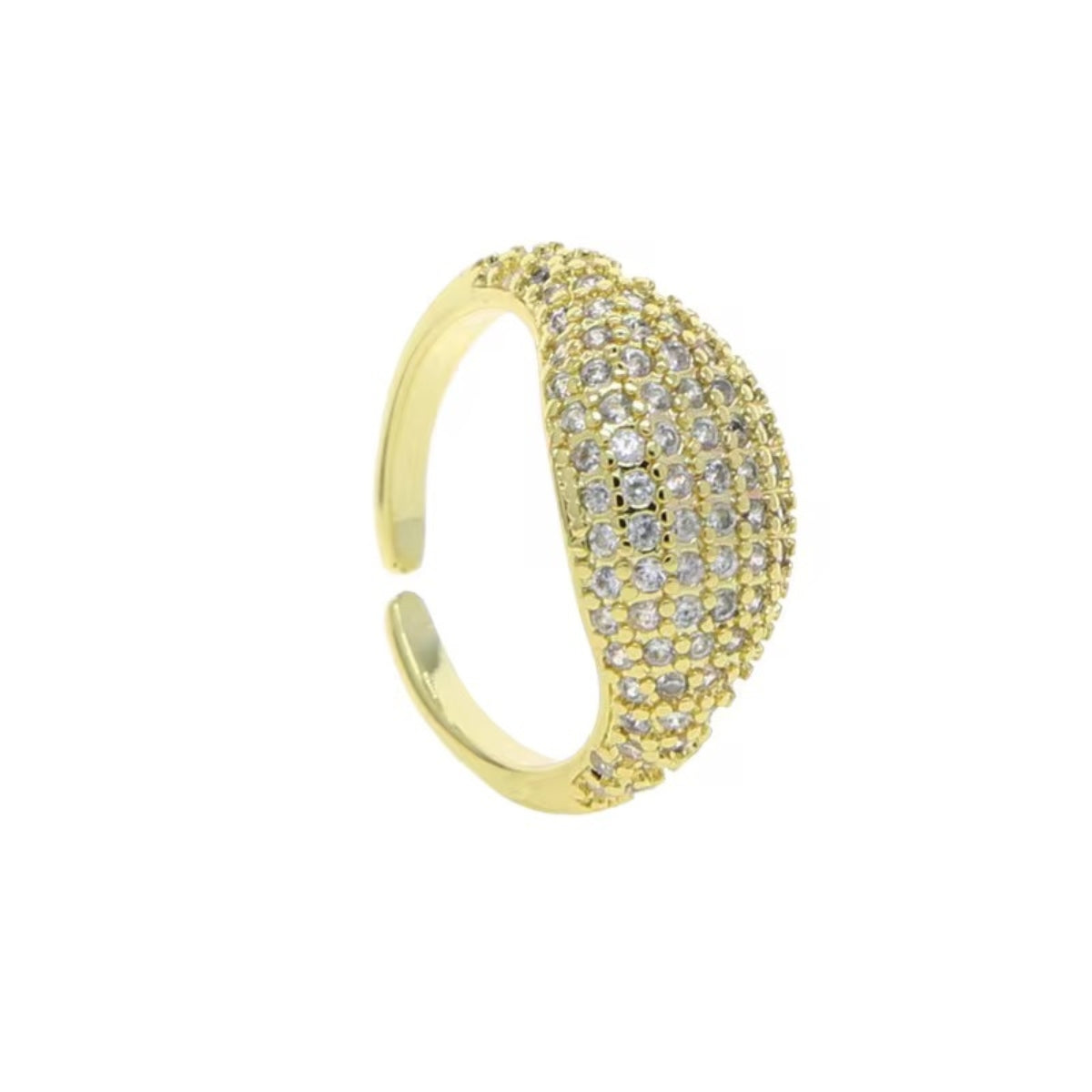 Diamond Dome Pinky Ring