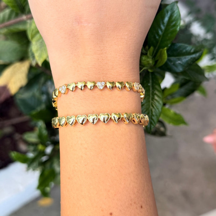 Heart Tennis Bracelet
