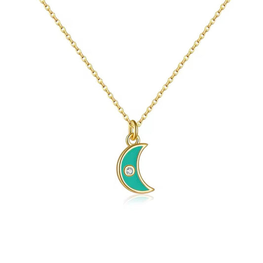 Diamond Moon Necklace