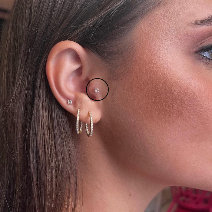 Zircon Flat Back Stud