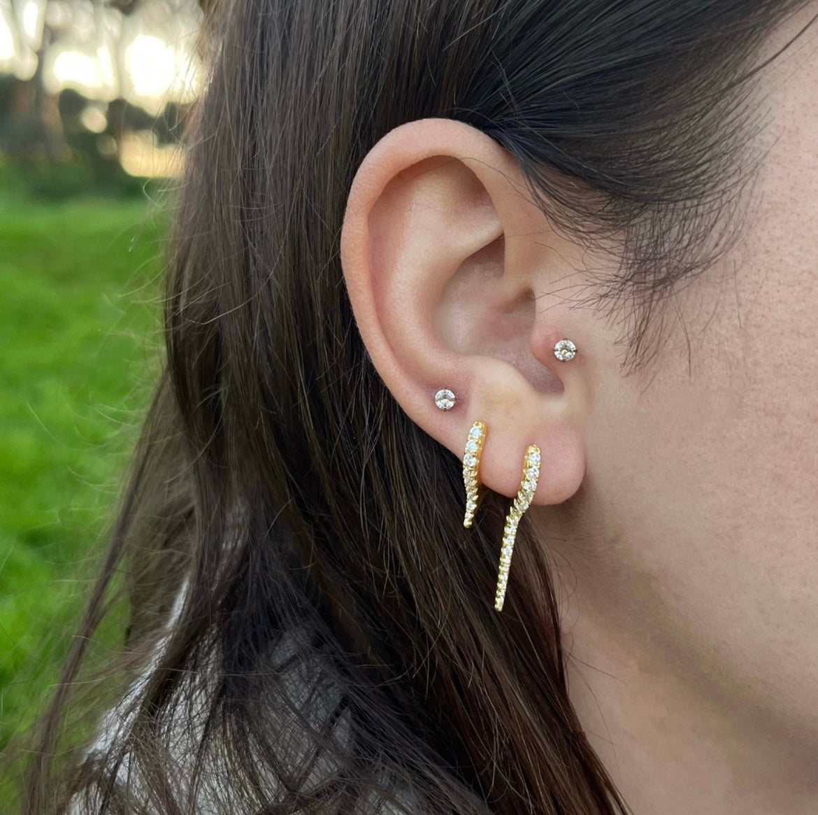 Diamond Spike Hoops