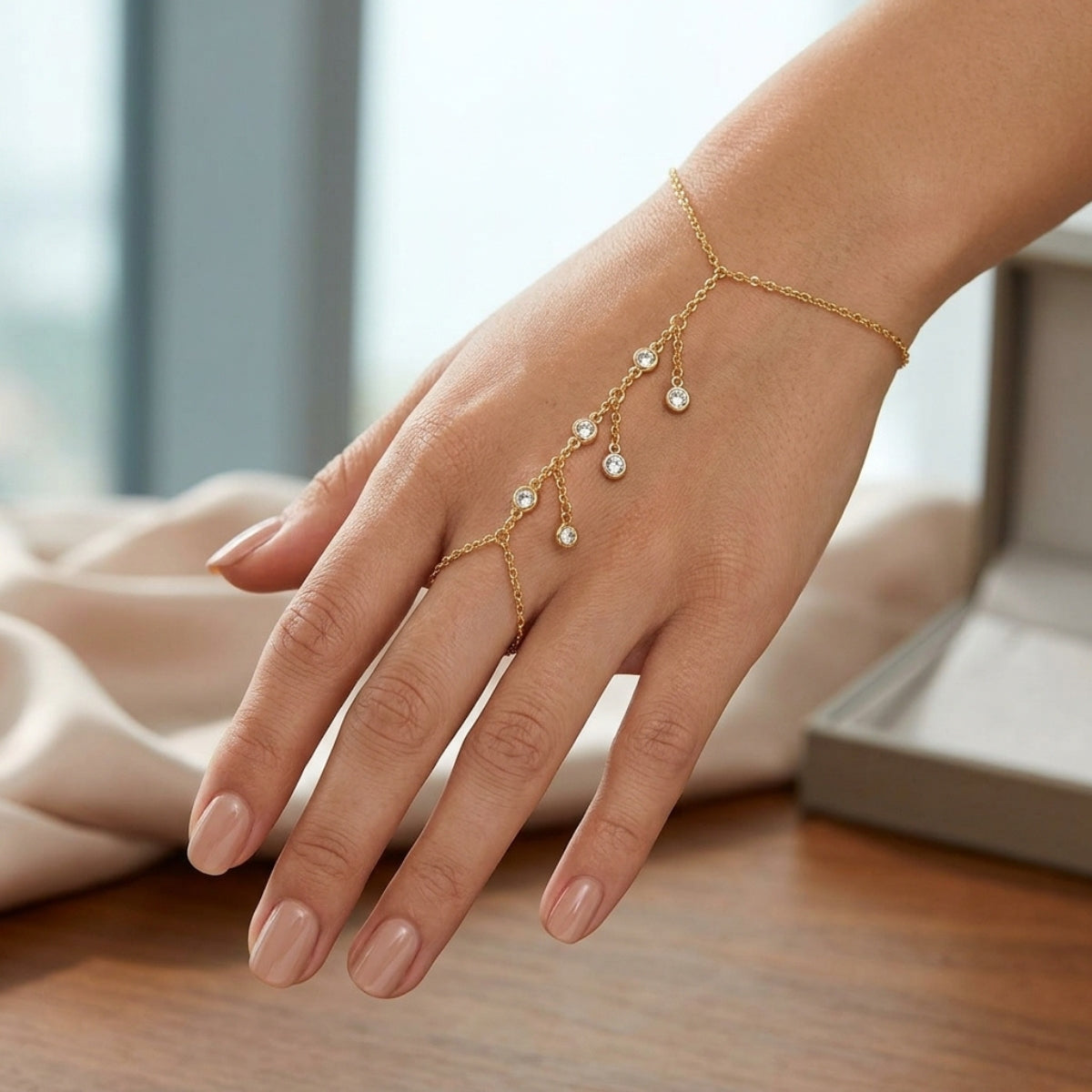 Diamond Bubble Hand Chain