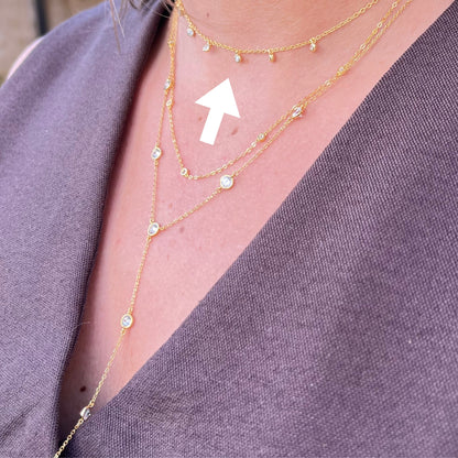 Diamond Bubble Choker Necklace
