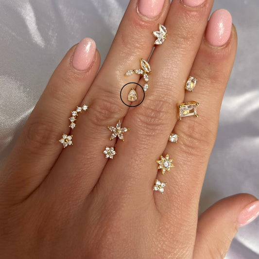 Teardrop Flat Back Stud