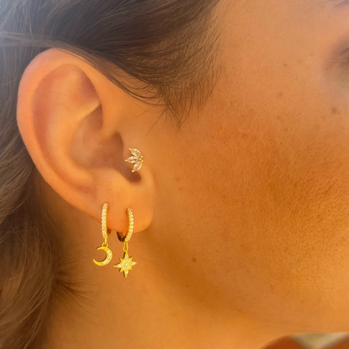 Star Night Zirconia Dangles